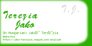 terezia jako business card